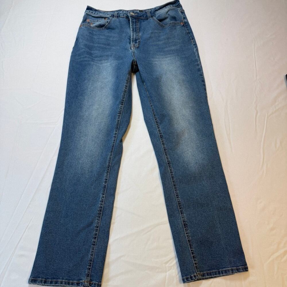 Frye Women’s Jeans 8/29 Straight Leg Medium Wash Blue Stretch Denim